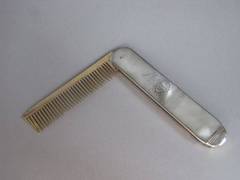 A very rare George III Silver Gilt and Mother of Pearl Comb by Richard Brown.