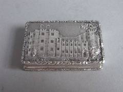 Antique A fine Castle Top Vinaigrette made in Birmingham in 1839 by Gervase Wheeler.