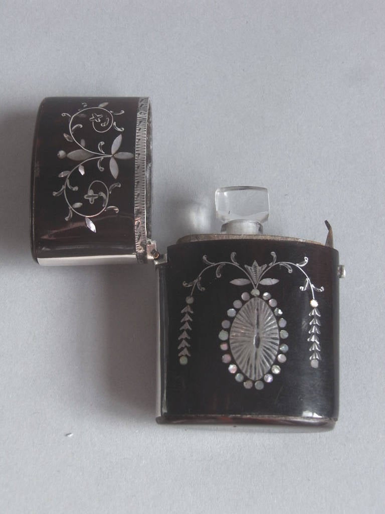 An exceptionally fine George III Tortoiseshell Pique Scent Etui made circa 1780