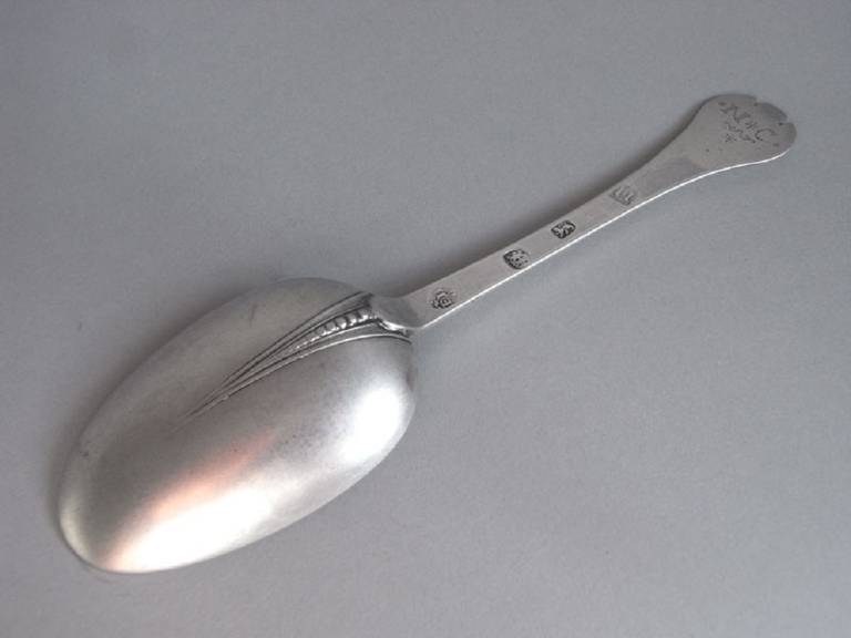 A very fine William & Mary Trefid Spoon made by EH Crowned