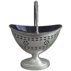 Hester Bateman. A Very Unusual George Iii Cream Basket Made In London In 1783 Antique Hester Bateman. A Very Unusual George Iii Cream Basket Made In London In 1783