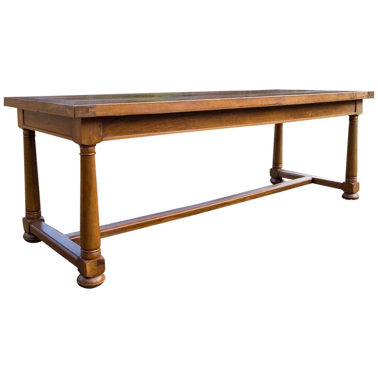 19th Century Walnut Farmhouse Table For Sale