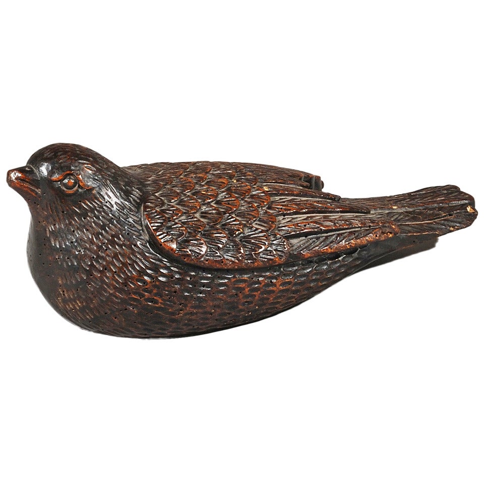 17th Century Carved Nightjar For Sale