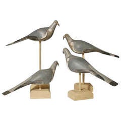 Set of 4 Early 20th Century Pigeon Decoys