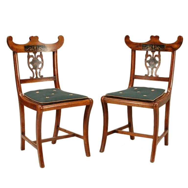 Set of 8 Antique Italian Dining Chairs For Sale