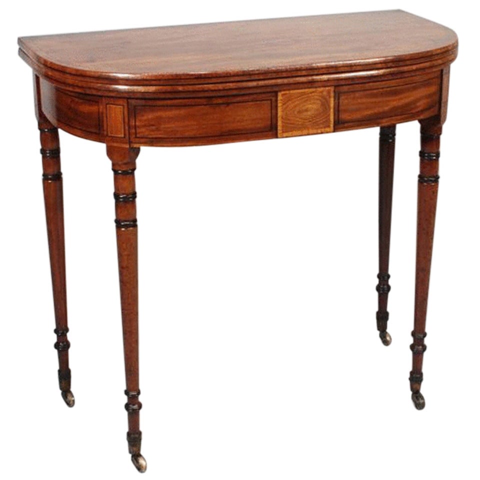 Early 19th Century Antique Mahogany Tea Table For Sale