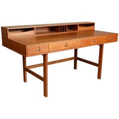 Teak Flip-Top Partner's Desk by Peter Lovig Nielsen, Denmark