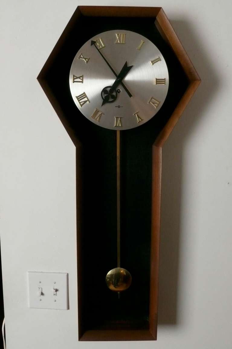 George Nelson for Howard Miller Pendulum Wall Clock In Excellent Condition In Atlanta, GA