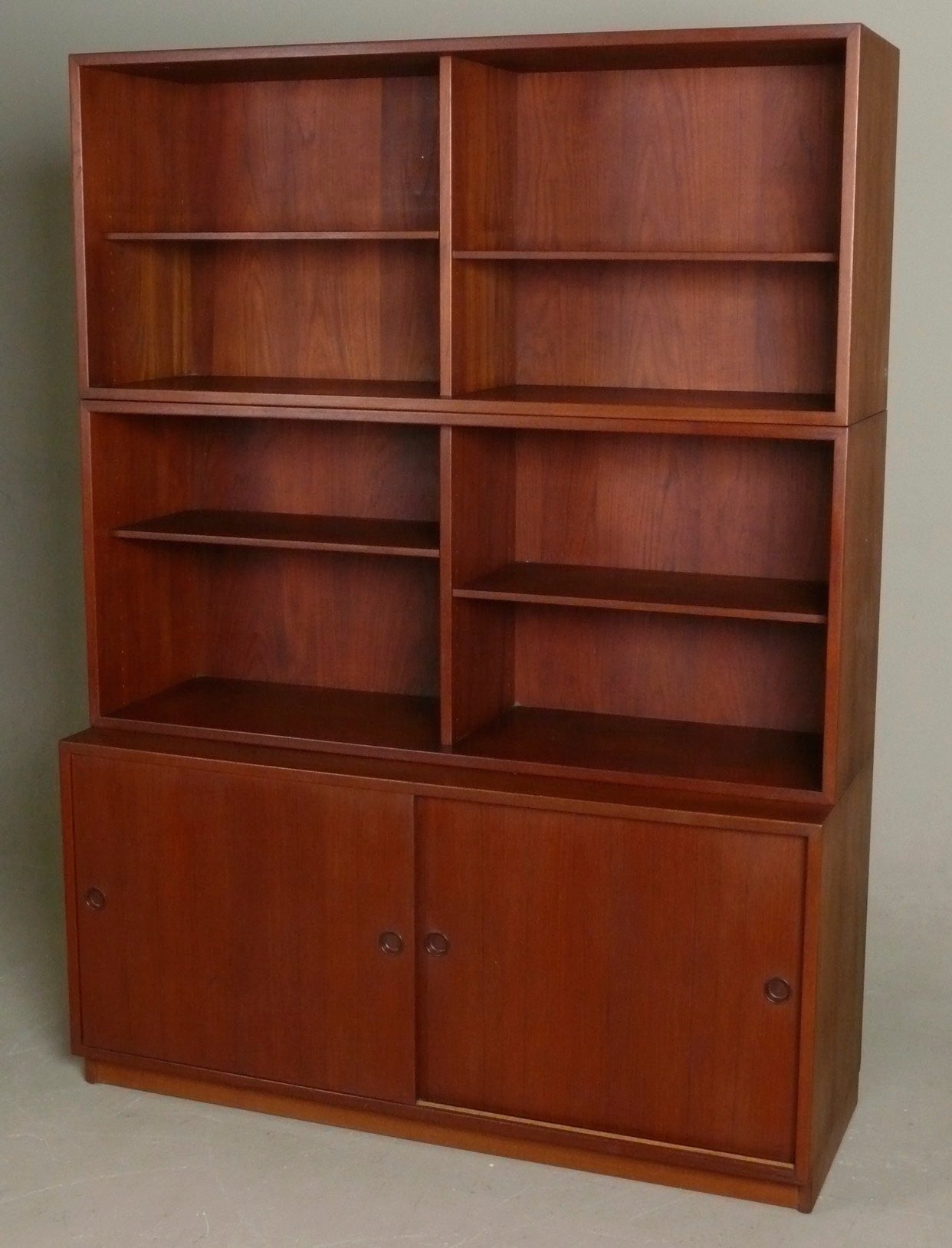 Mid-Century Modern Børge Mogensen Credenza with Three-Piece Bookcase
