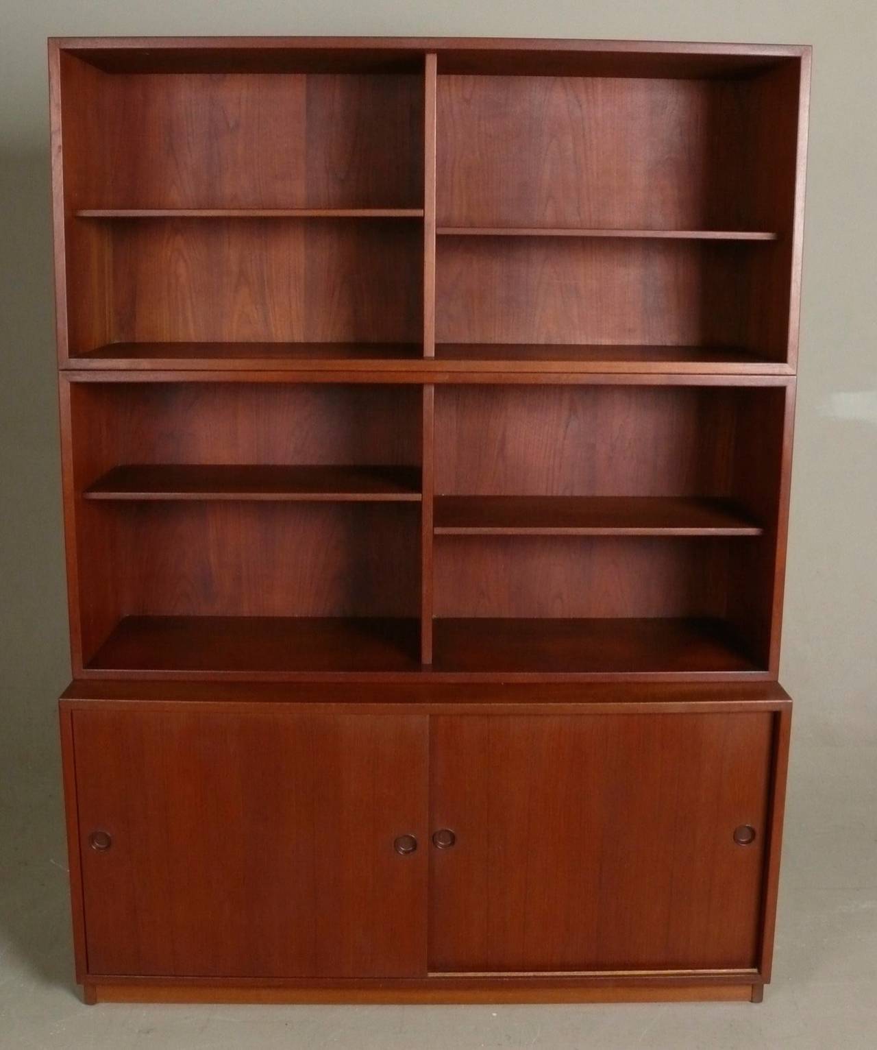 Danish Børge Mogensen Credenza with Three-Piece Bookcase