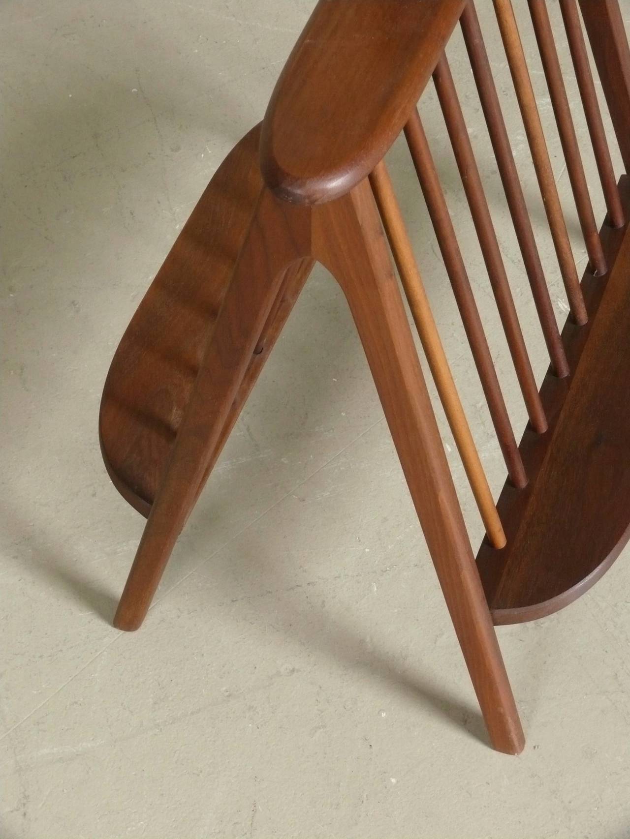 Oiled Walnut Magazine Rack by Arthur Umanoff 1