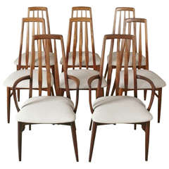 Set of 8 Rosewood Eva Dining Chairs by Niels Koefoed