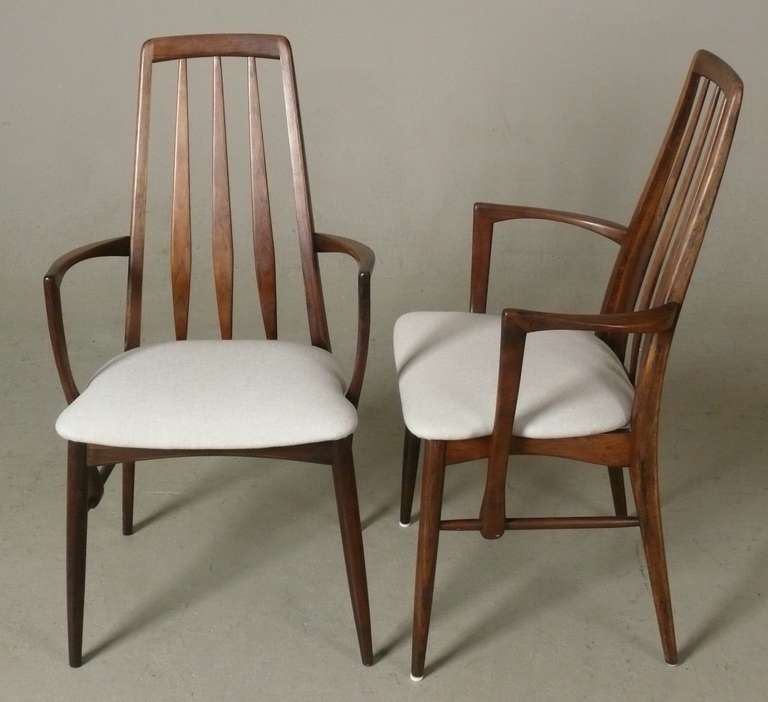 Set of 8 Rosewood Eva Dining Chairs by Niels Koefoed 2