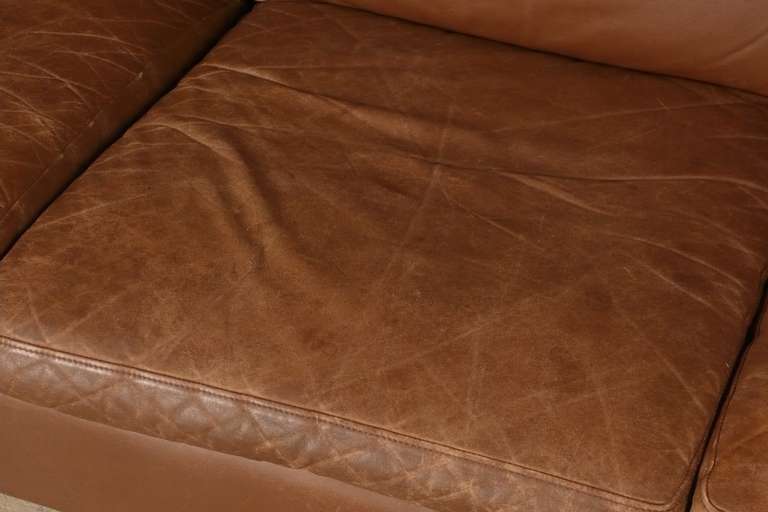 Swedish Leather Sofa by Borge Mogensen 2