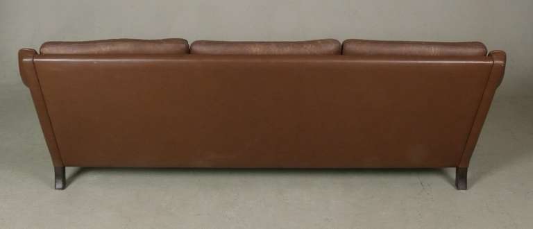 Swedish Leather Sofa by Borge Mogensen 1