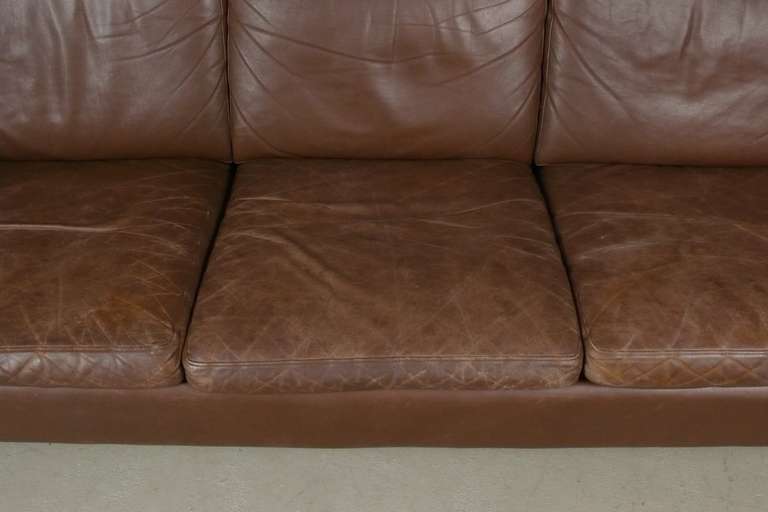 Swedish Leather Sofa by Borge Mogensen 4
