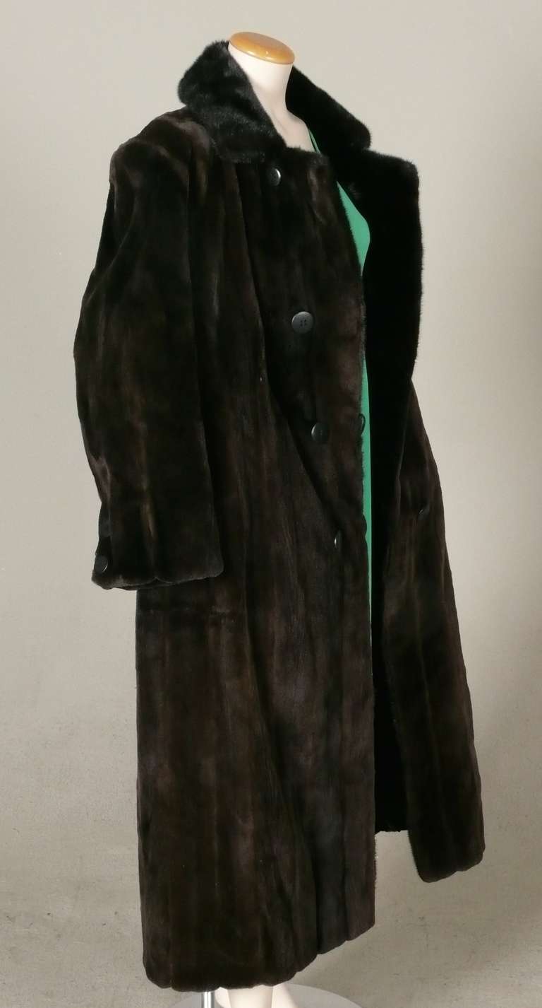 Stunning Vintage Galanos Full Length Mink Coat at 1stdibs