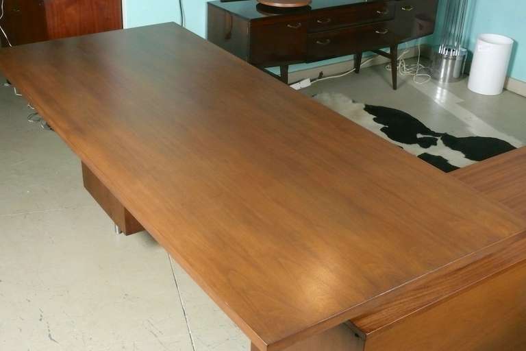 Mid-Century Modern 1960s George Nelson Executive Desk with Credenza