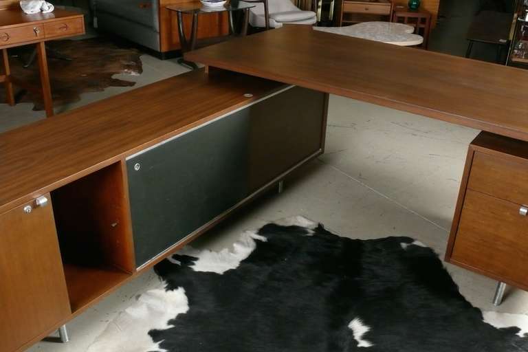 1960s George Nelson Executive Desk with Credenza 1
