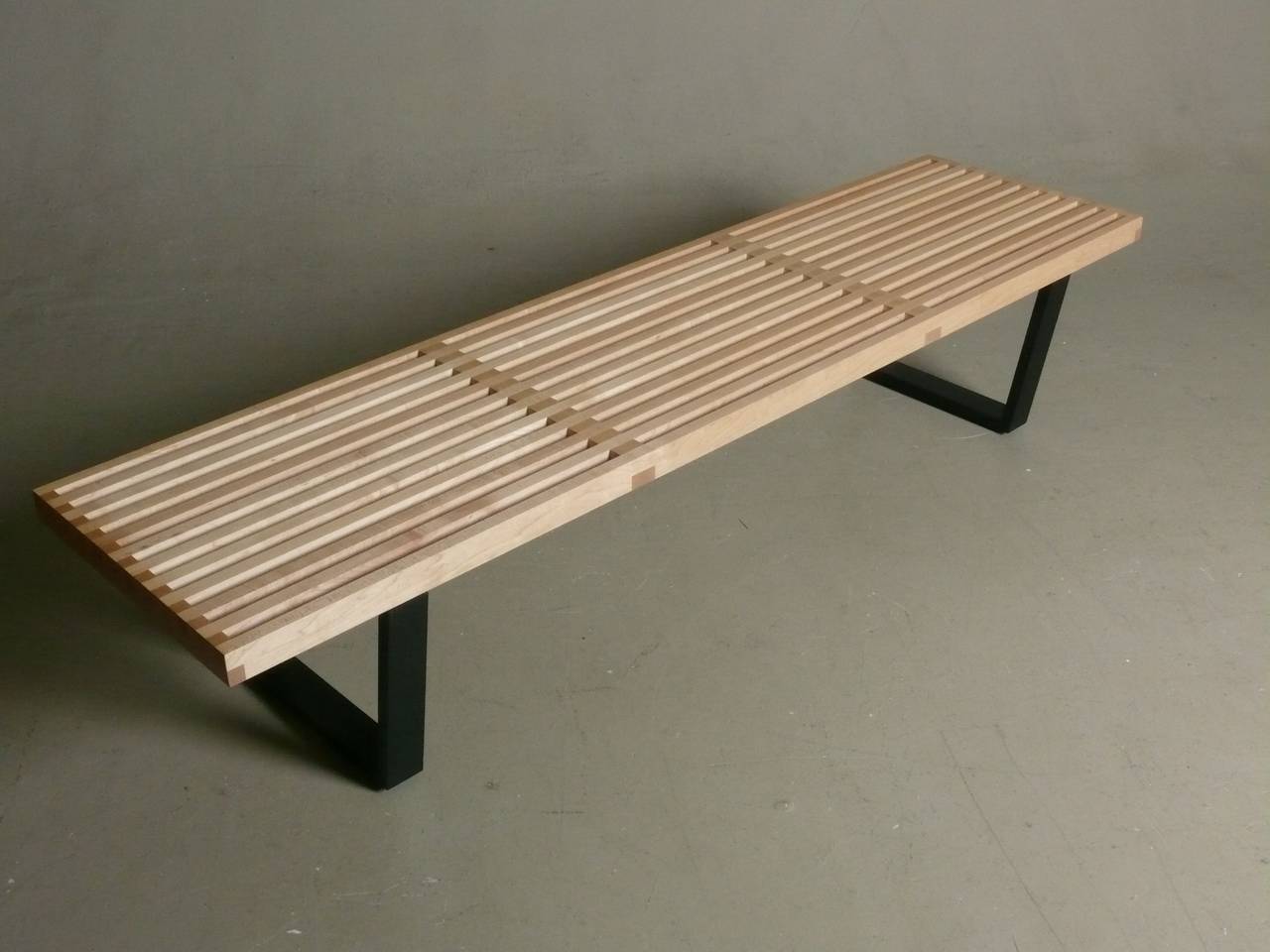 Slat Bench with Cushion by George Nelson for Herman Miller In Excellent Condition In Atlanta, GA