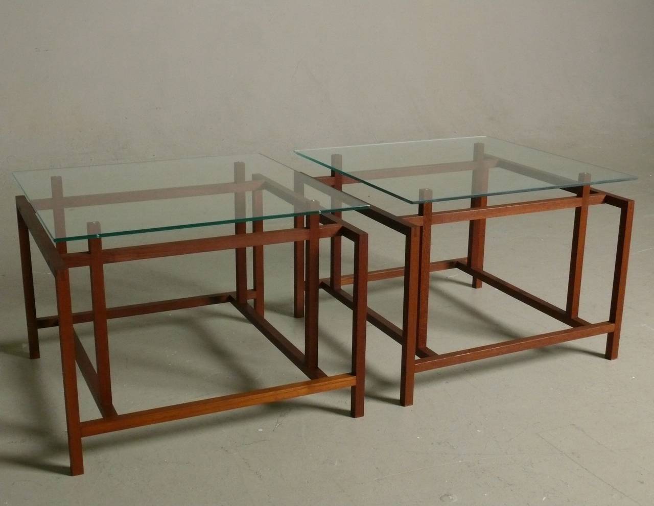 Pair of Teak Side Tables by Henning Norgaard for Komfort - SALE $1400 In Excellent Condition In Atlanta, GA