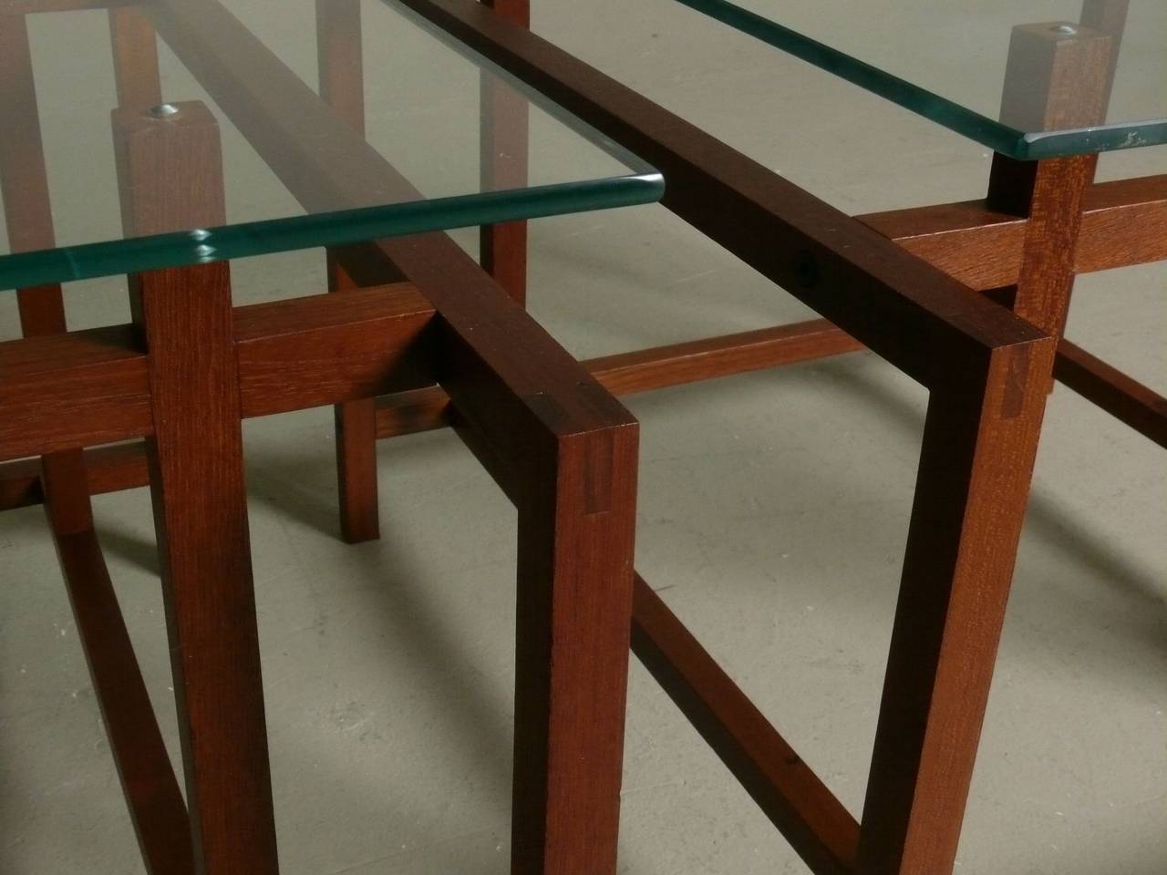 Mid-Century Modern Pair of Teak Side Tables by Henning Norgaard for Komfort - SALE $1400