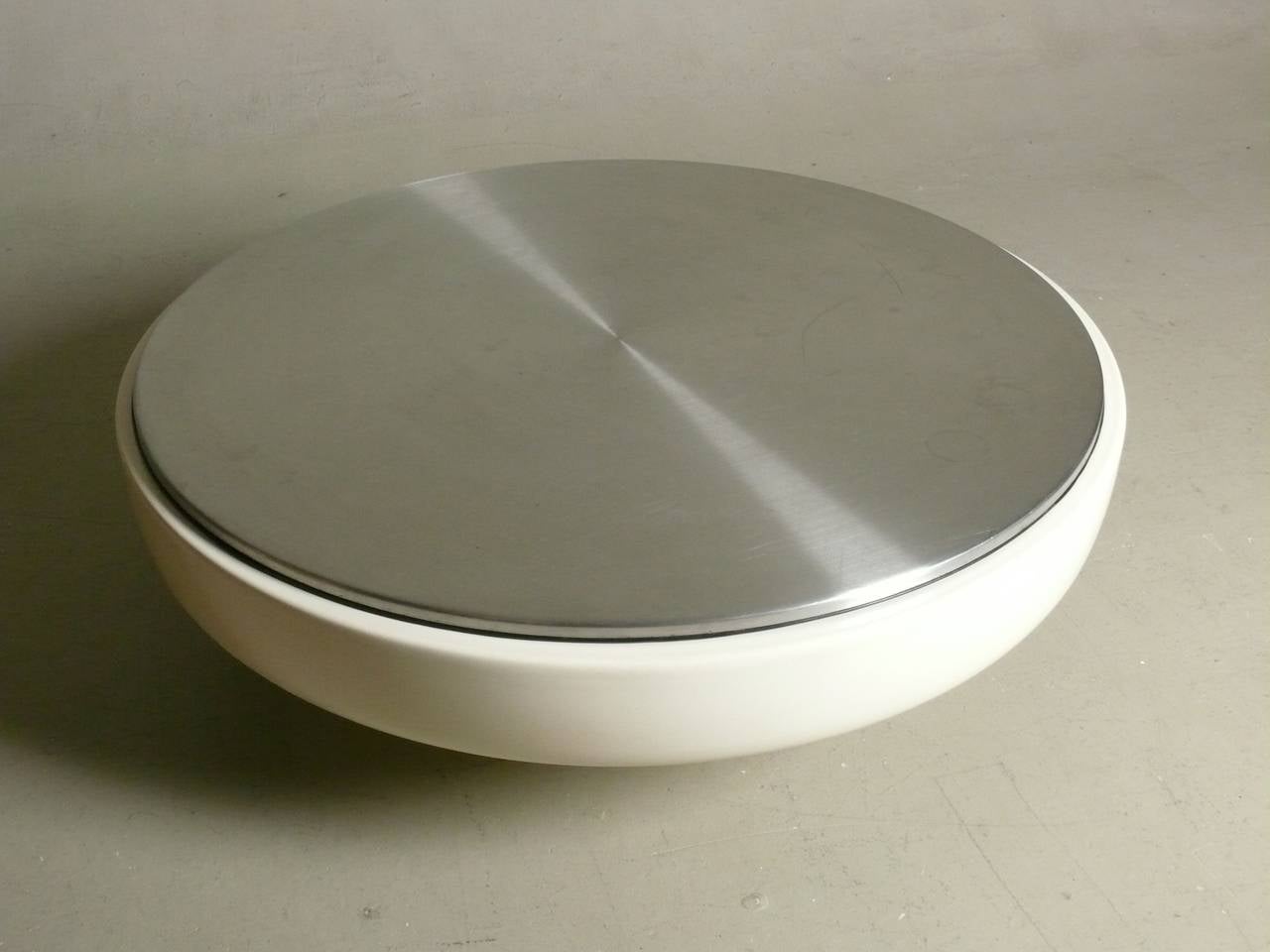 1970s Fiberglass and Stainless Steel Coffee Table 2