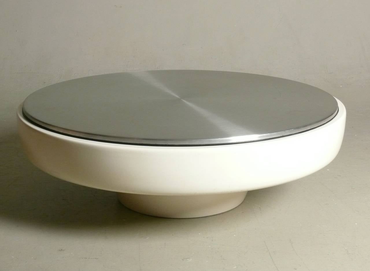 1970s Fiberglass and Stainless Steel Coffee Table 3