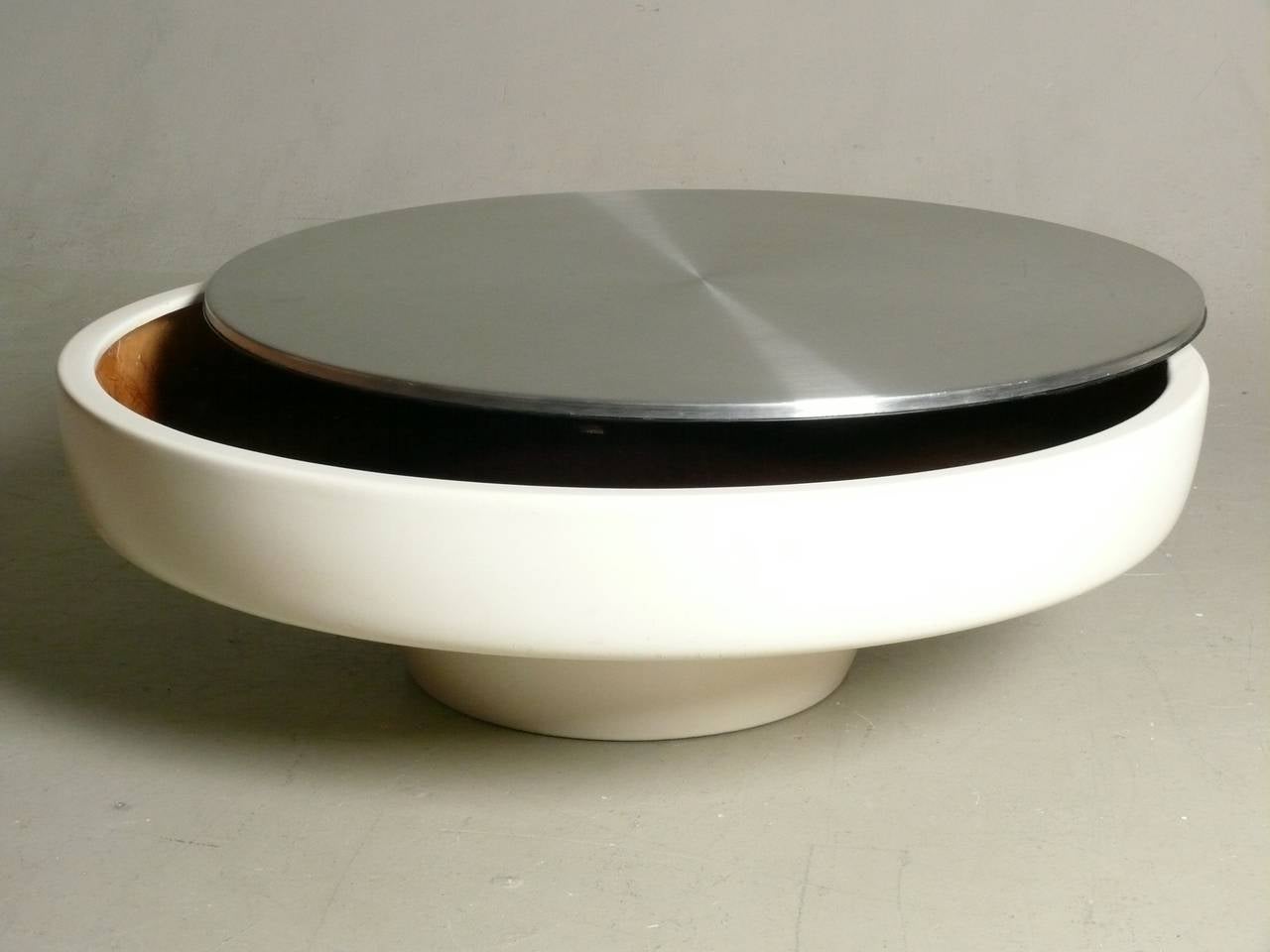 1970s Fiberglass and Stainless Steel Coffee Table 5