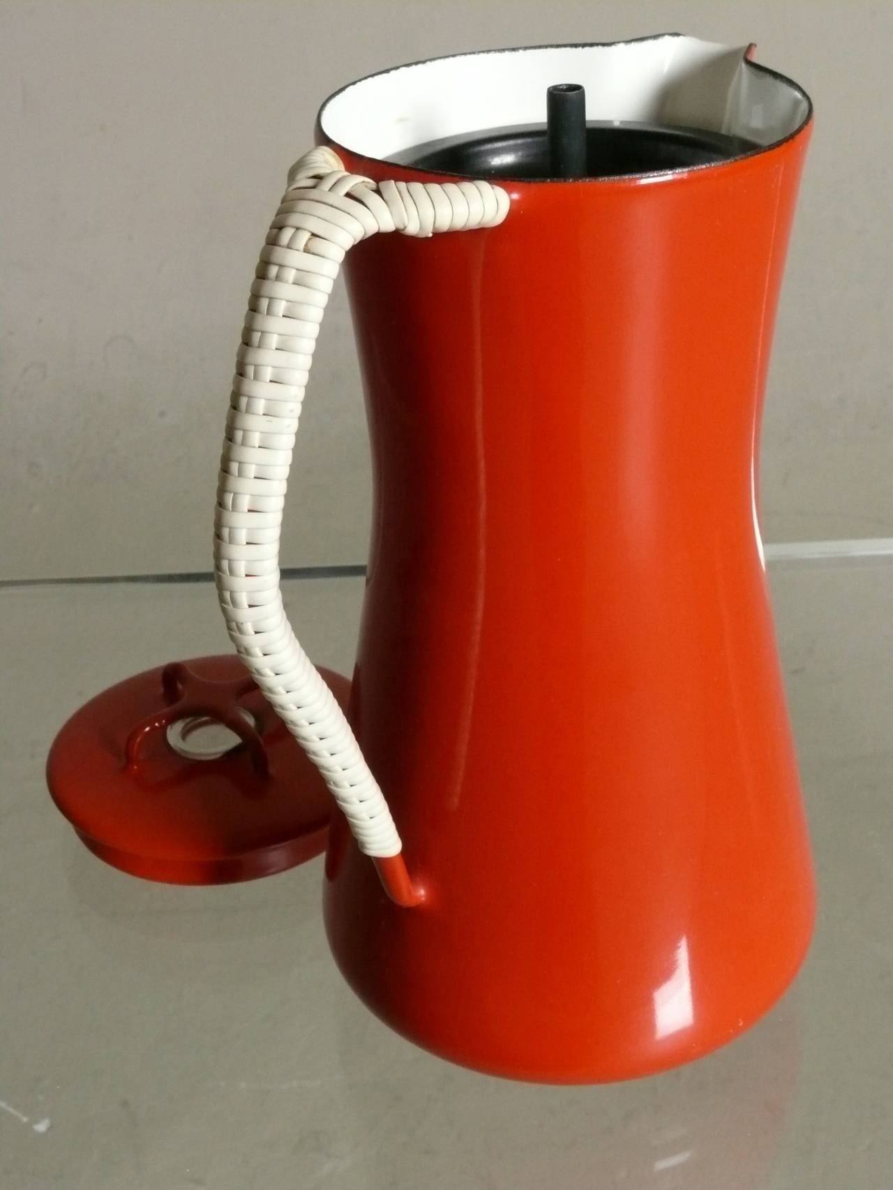 Rare Dansk Kobenstyle Enamelware Percolator by Jens Quistgaard In Excellent Condition In Atlanta, GA