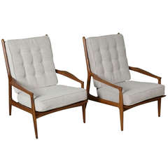 Pair of 1960's Lounge Chairs by Milo Baughman
