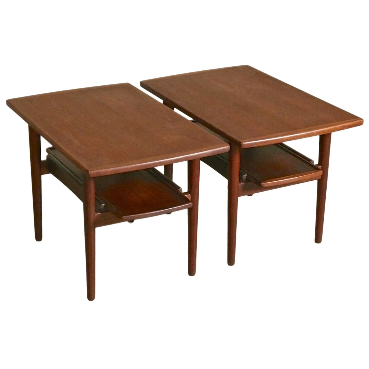 Pair of Teak Side Tables by Bramin