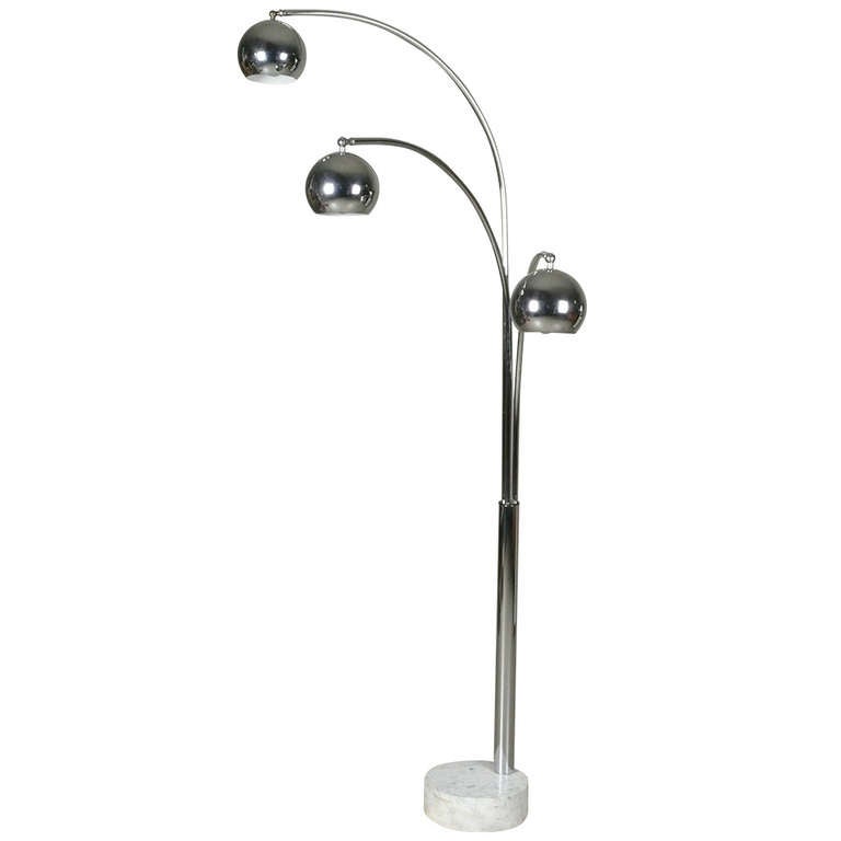 P>Jas 3 Way Floor Lamp White Glass Globe Shades | </p - View #9