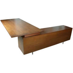 1960s George Nelson Executive Desk with Credenza