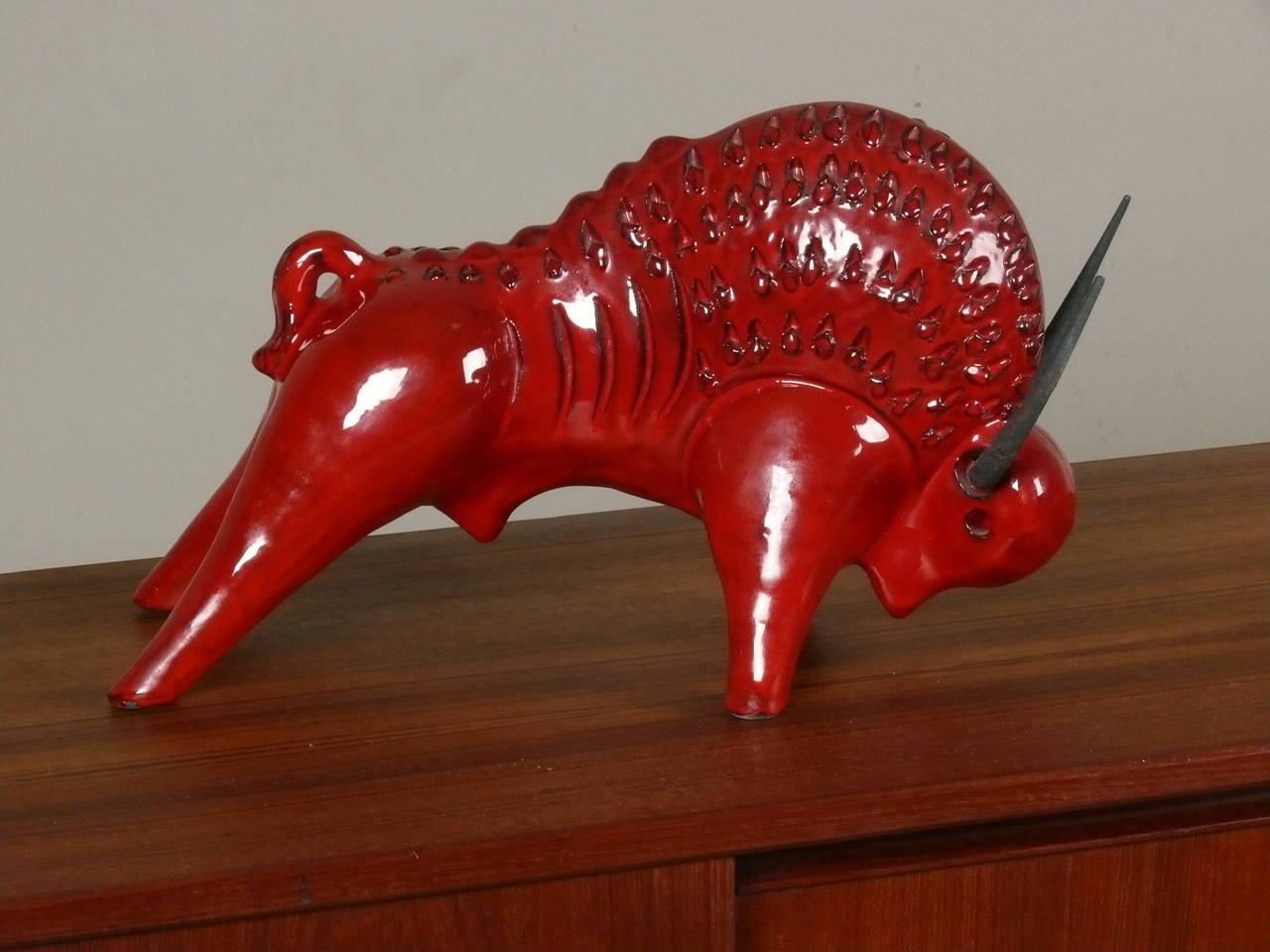 Italian Dynamic Bull Figure by Alvino Bagni for Raymor