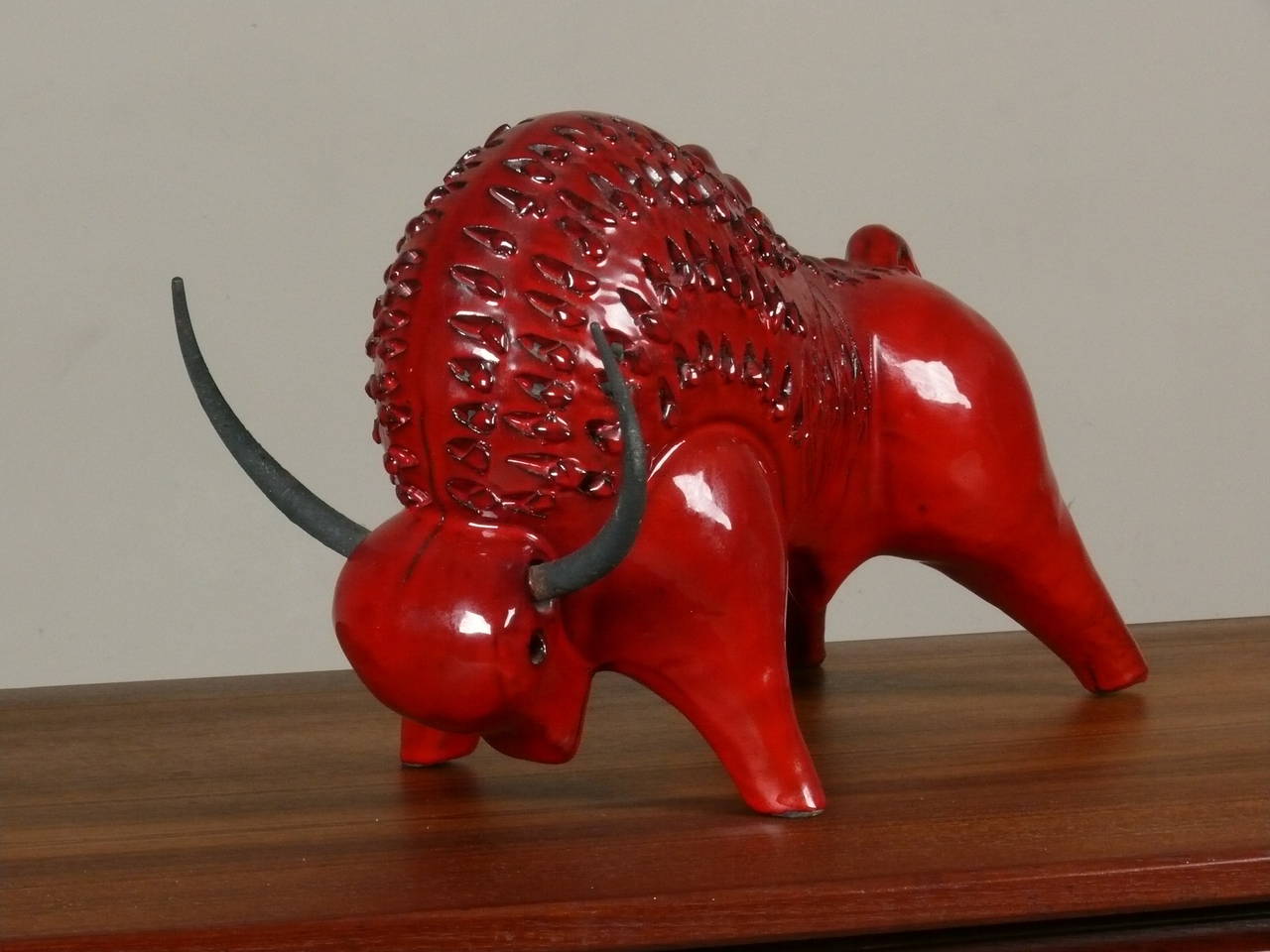 Mid-Century Modern Dynamic Bull Figure by Alvino Bagni for Raymor