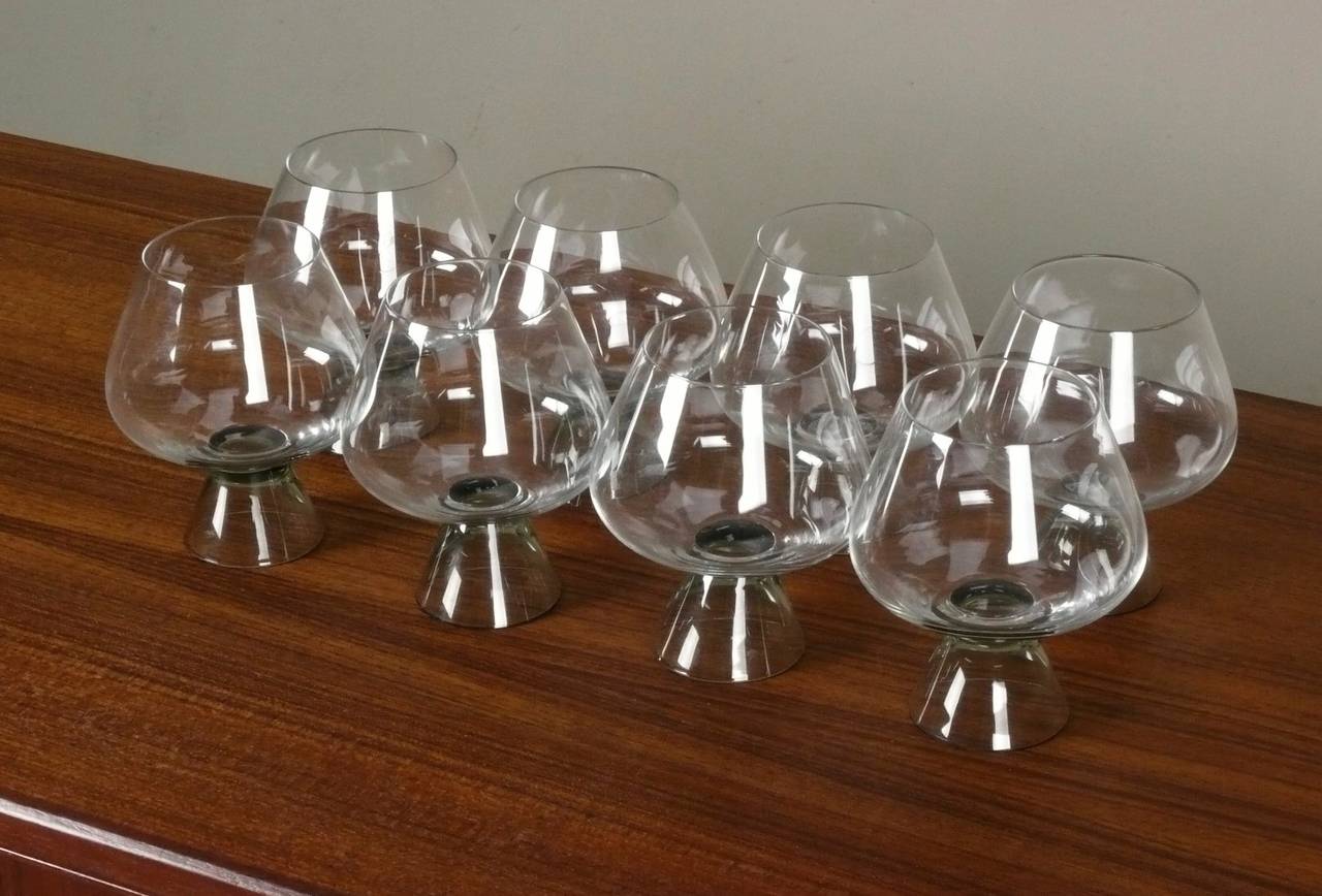 Mid-Century Modern Crystal Brandy Snifters by Elsa Fischer-Treyden for Rosenthal