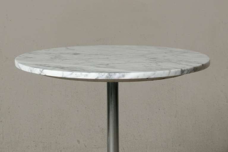 Carrara Marble Side Table by Hugh Acton