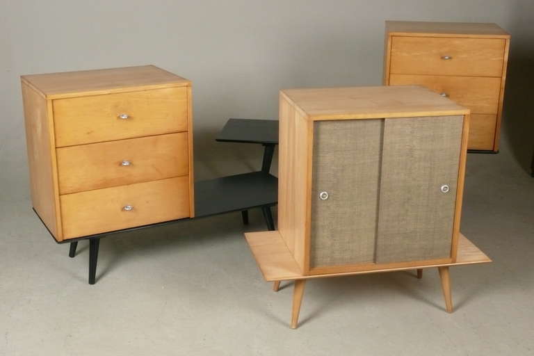 American Group of Early Paul McCobb Planner Group Modular Benches and Chests For Sale
