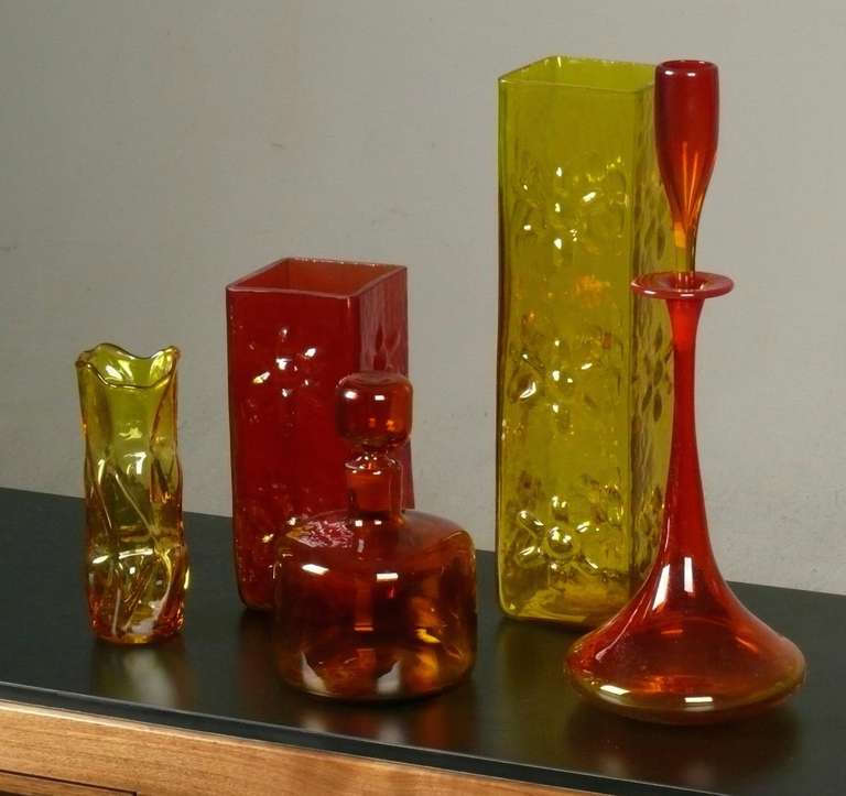 American Collection of Wayne Husted Designed Vases and Decanters for Blenko