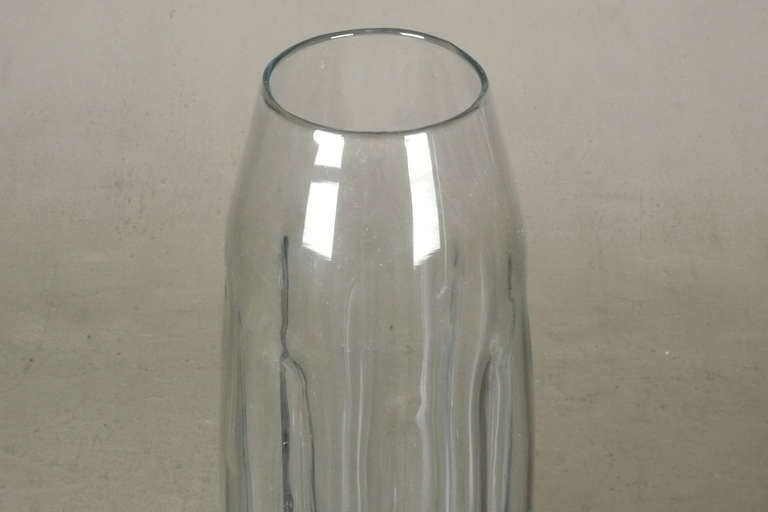 Glass Blenko Floor Vase By Don Shepherd