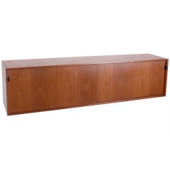 1970's Florence Knoll Wall Mounted Credenza
