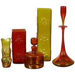 Collection of Wayne Husted Designed Vases and Decanters for Blenko