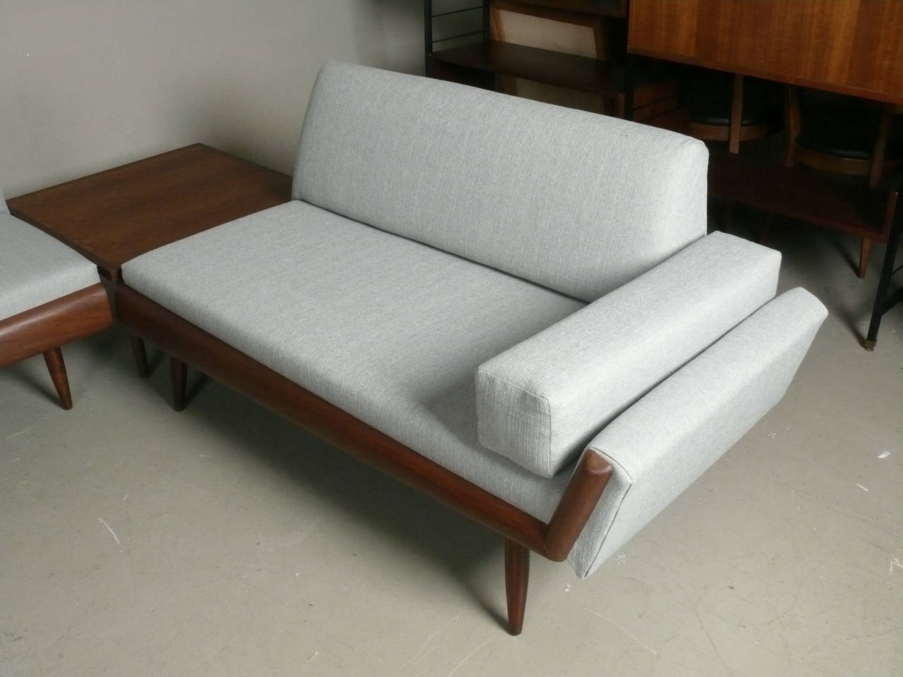 Adrian Pearsall Sectional Sofa With Corner Table In Excellent Condition In Atlanta, GA
