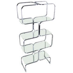 1970
s Sculptural Chrome Italian Etagere (2 Available)
