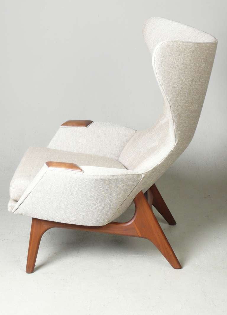 Adrian Pearsall for Craft Associates Modern Wingback Chair In Excellent Condition In Atlanta, GA
