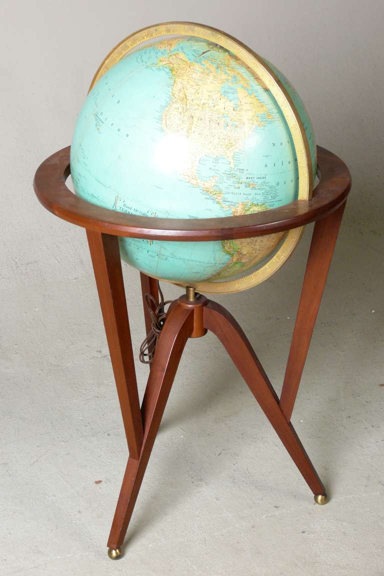 Edward Wormley Illuminated Terrestrial Globe for Dunbar 2