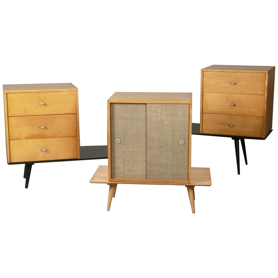 Group of Early Paul McCobb Planner Group Modular Benches and Chests For Sale