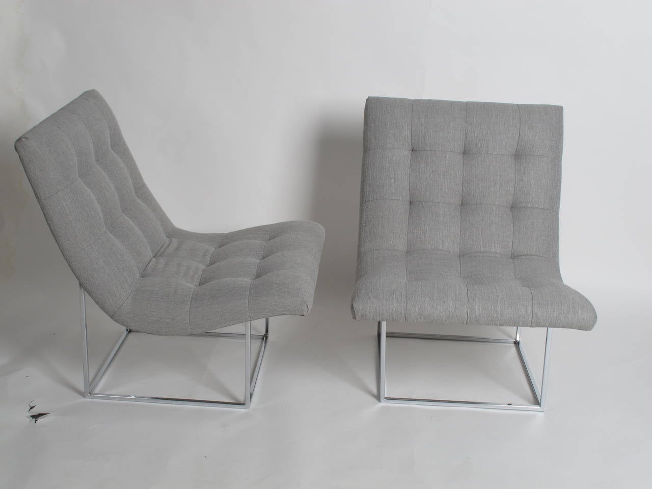 Pair of Milo Baughman Scoop Lounge Chairs 4