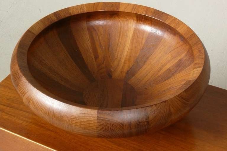 Danish Large 1960's Teak Salad Bowl & Rare Servers By Dansk